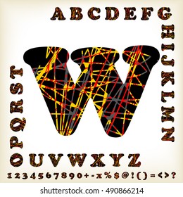 alphabet set design, vector illustration