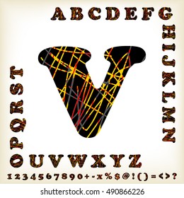 alphabet set design, vector illustration
