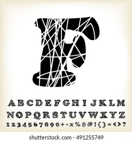 alphabet set design, vector illustration