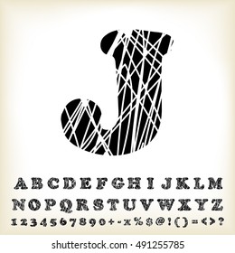 alphabet set design, vector illustration