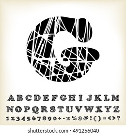 alphabet set design, vector illustration