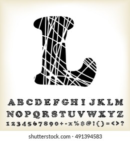 alphabet set design, vector illustration