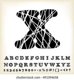 alphabet set design, vector illustration