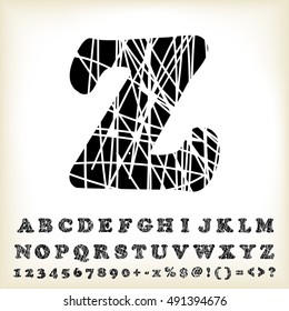 alphabet set design, vector illustration