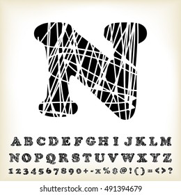 alphabet set design, vector illustration