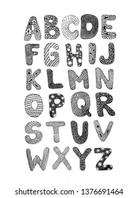 Alphabet Set English Abs Composition Letters Stock Vector (Royalty Free ...