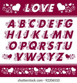 Alphabet set of Floral Designs