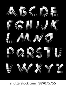 Alphabet set. Hand drawn font for your design. Decorative letters.