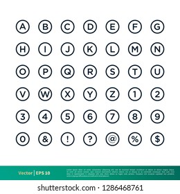 Alphabet Set Icon Vector Logo Template Illustration Design EPS 10.