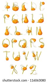 alphabet, set of letters, pumpkin