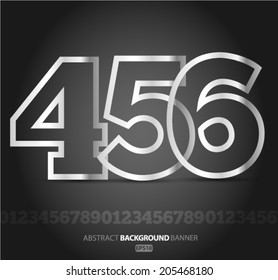  Alphabet Set  of silver metallic fonts Vector EPS 10 illustration.