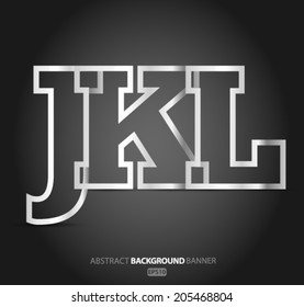  Alphabet Set  of silver metallic fonts Vector EPS 10 illustration.
