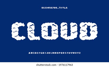 Alphabet Set Symbols Form Cartoon Cloud Stock Vector (royalty Free 