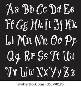 alphabet set. uppercase and lowercase letters