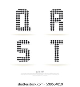 Alphabet set , vector illustration. block style.