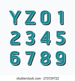 Alphabet set,vector illustration.type fonts set dot color style.