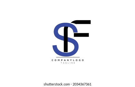 Alphabet SF FS Initial Letter Monogram Icon Logo Vektorgrafik abstrakter Web-Zeichen-Logotyp 
Initial-Symbol-Badegeschäft