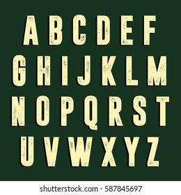 Alphabet with shabby texture