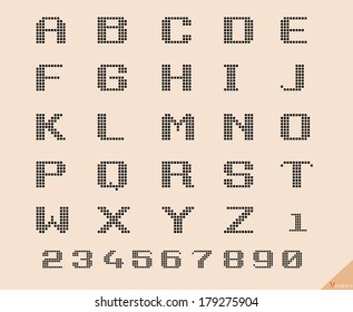  alphabet with shadow Vector illustration
