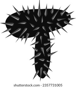 an alphabet with sharp thorn theme