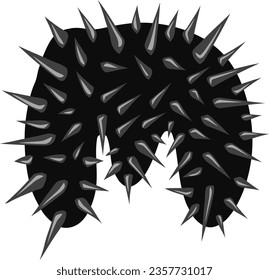 an alphabet with sharp thorn theme