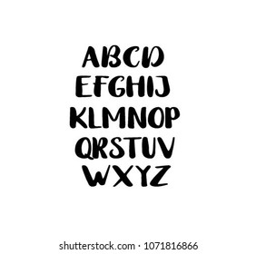 Alphabet sign. Calligraphic hand written Alphabet script. Vector illustration