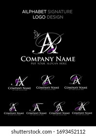 alphabet signature logo design is a logo consisting of two letters, each combined into a beautiful logo, suitable for company logos or representing individual initials,  typography, typeface, abc,