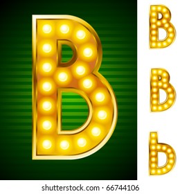 Alphabet for signs with lamps. Letter b