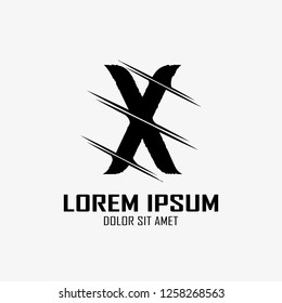 alphabet slice logo X
