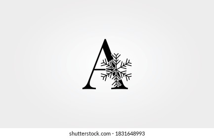 Alphabet Snow Flake Letter A