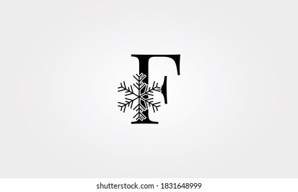 alphabet snow flake letter f