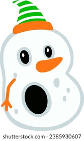 an alphabet with a snow man theme
