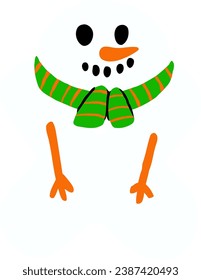 un alfabeto con un tema de snowman