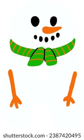 an alphabet with a snowman theme