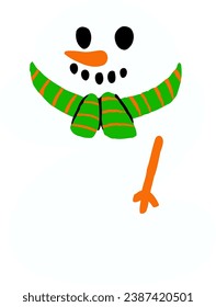 an alphabet with a snowman theme