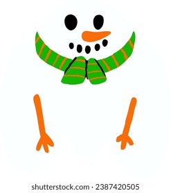 an alphabet with a snowman theme