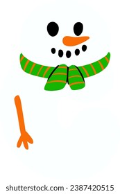 un alfabeto con un tema de snowman