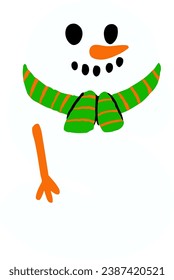 an alphabet with a snowman theme