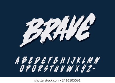 Alphabet Splash Brave Font Type Vector