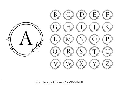 Alphabet Split Monograms, Split Letter Monogram, Alphabet Frame Font. Laser cut template. Initial monogram letters. Filigree cutout pattern