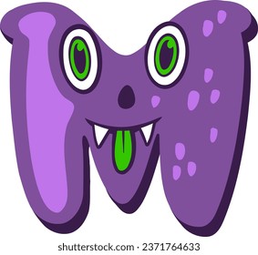 an alphabet with a spooky monster theme
