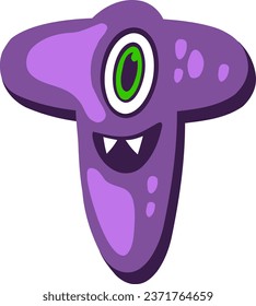 an alphabet with a spooky monster theme