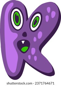 an alphabet with a spooky monster theme