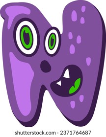 an alphabet with a spooky monster theme