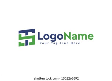 Alphabet ST creative logo design. Isolated on white background.