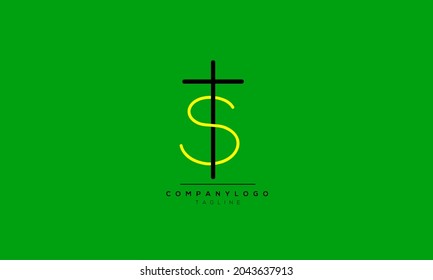 Alfabeto ST TS Letra inicial Monograma Icono Icono Icono Ilustración vectorial logotipo de carácter web abstracto 
negocio de icono de iniciales