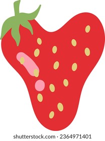 an alphabet with a strawberry theme