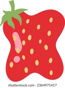 an alphabet with a strawberry theme
