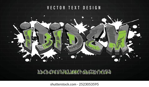 Letras de Vector de texto de Graffiti de la calle del alfabeto
