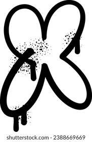 an alphabet with a street graffiti theme